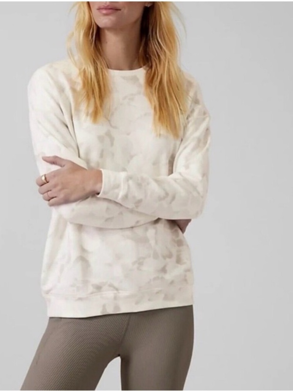 Athleta Balance Printed Pullover Sweatshirt xs